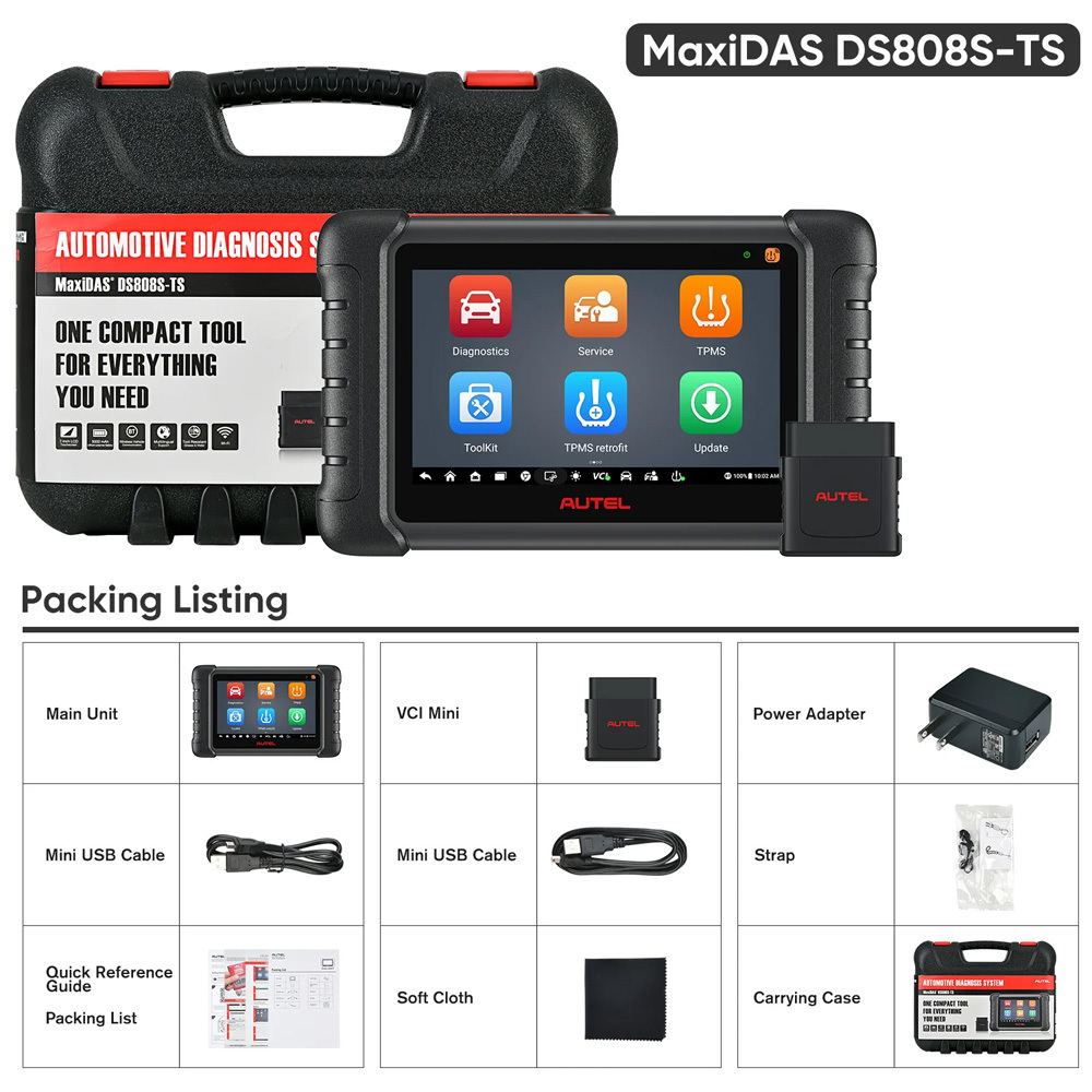 [US/UK/EU Ship] 2024 Autel MaxiDAS DS808S-TS TPMS Diagnostic Tool with Complete TPMS Functions Upgraded Of Autel DS808TS/ MP808TS