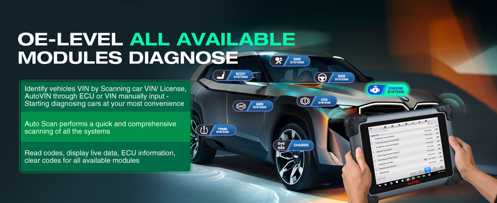 [US/UK/EU Ship] Autel MaxiSys MS908S Pro II with MSOBD2KIT Non-OBDII Adapters Support SCAN VIN and Pre&Post Scan