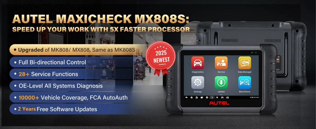 [2 Years Update][US/EU/UK Ship] 2025 Autel MaxiCheck MX808S Automotive Diagnostic Tablet with Android 11 Operating System Upgarded Version of MX808