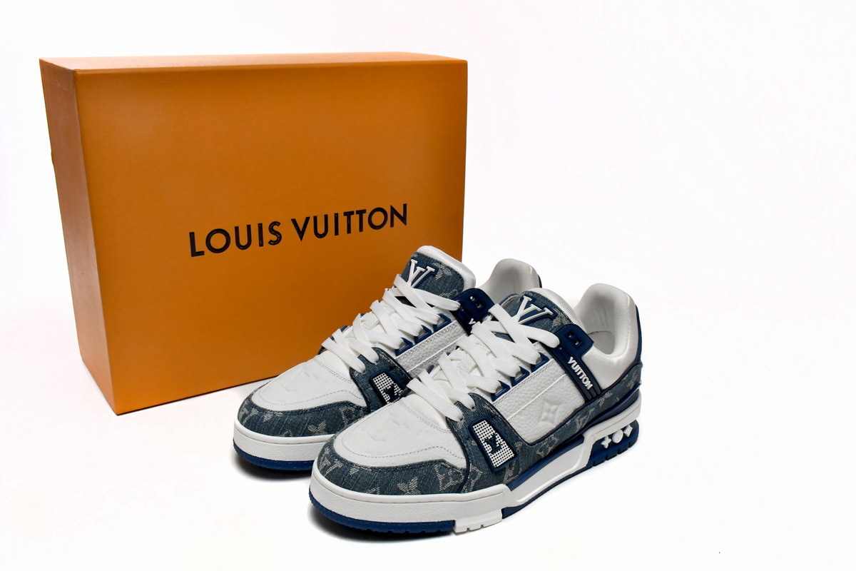 Louis Vuitton Trainer #54 Signature Blue White Men's - 1AANEZ / 1AANEX /  1ABOH8 - US