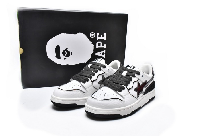 Bape Sk8 Sta Low White Black