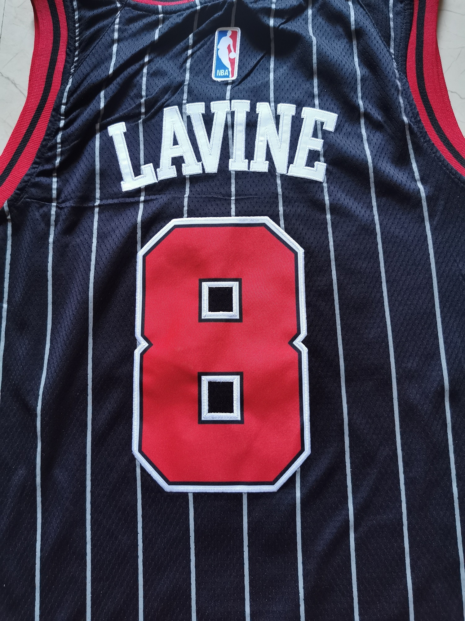 Bulls No. 8 LaVine Statement Edition Black Jersey