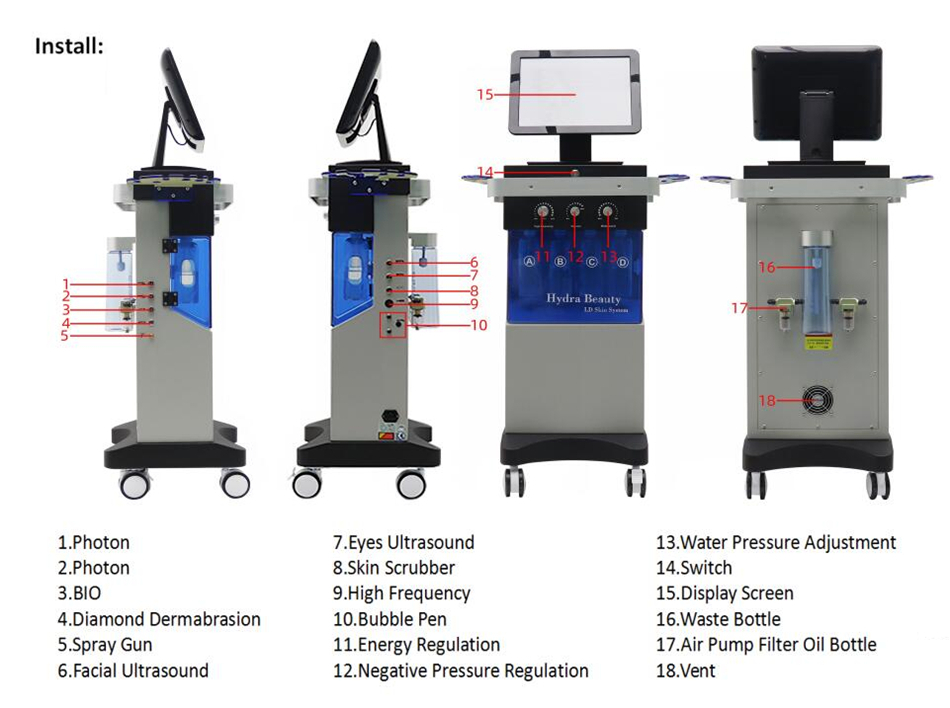 9 in 1 hydra facial machine