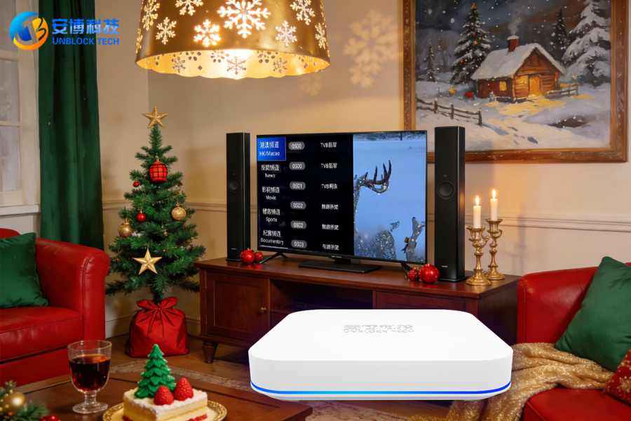 安博科技祝大家聖誕快樂：與家人共享溫馨時光，享受全球影音娛樂!