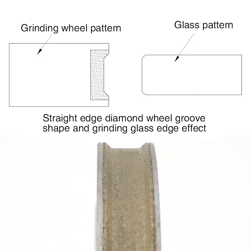 Special-shaped machine grinding wheel 150*22 hole special-shaped straight edge diamond wheel angular chamfered diamond sintered glass grinding wheel  