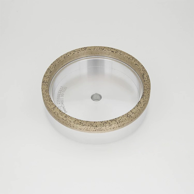 Glass straight edge machine chamfered diamond wheel 130*12 hole 240# wear-resistant angular bronze diamond sintered grinding wheel  