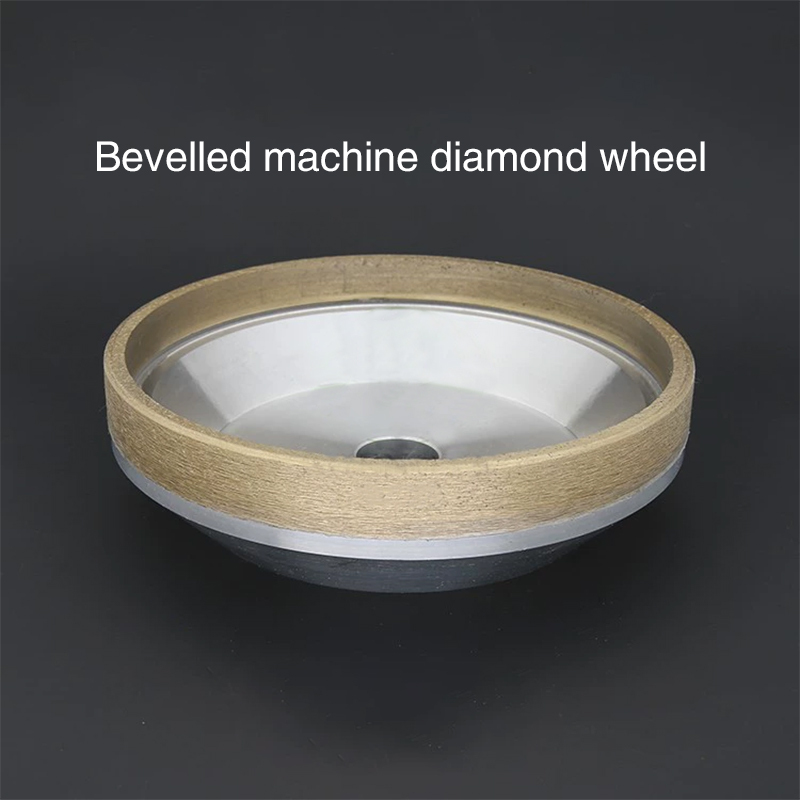 Bevelling machine diamond wheel glass grinding wheel bowl stone grinding wheel coarse sand outer teeth grinding wheel rock plate 45 degrees grinding  
