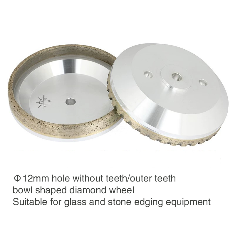 Bevelling machine diamond wheel glass grinding wheel bowl stone grinding wheel coarse sand outer teeth grinding wheel rock plate 45 degrees grinding  