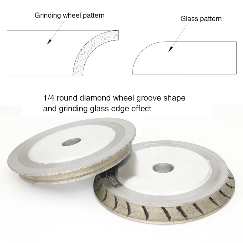 Quarter round diamond wheel glass profiled machine rough grinding wheel 1/4 round edge grinding wheel glass grinding wheel  