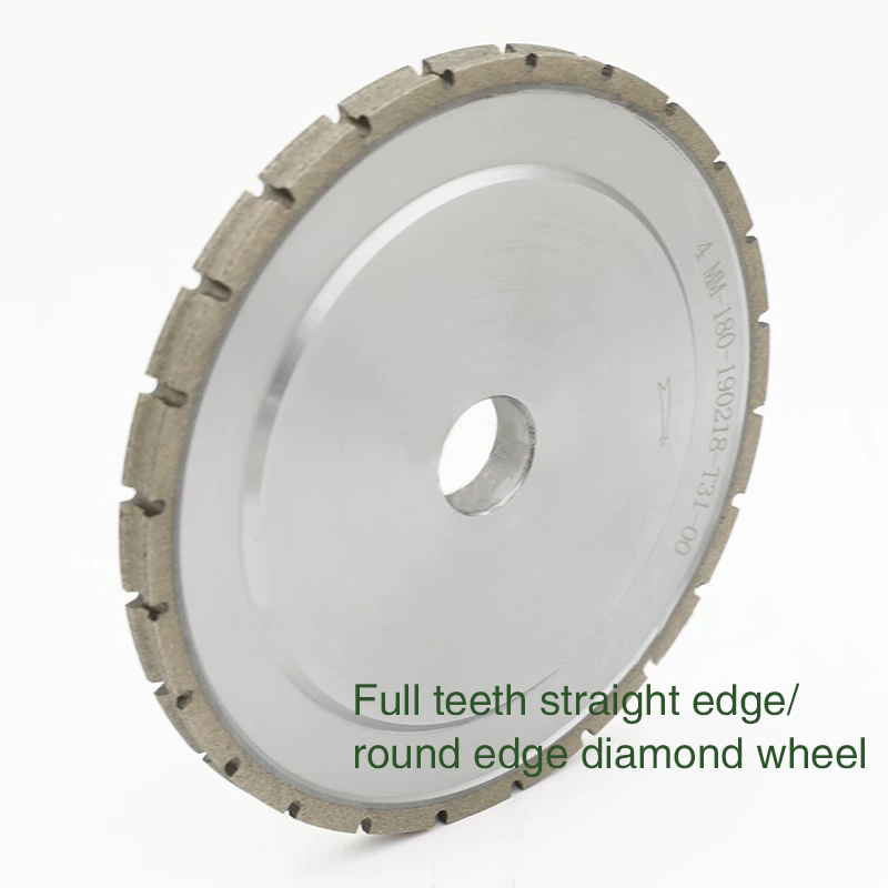 Full-tooth profiled straight edge diamond wheel round edge tooth glass grinding wheel cnc machining center coarse grinding trapezoidal groove grinding wheel  