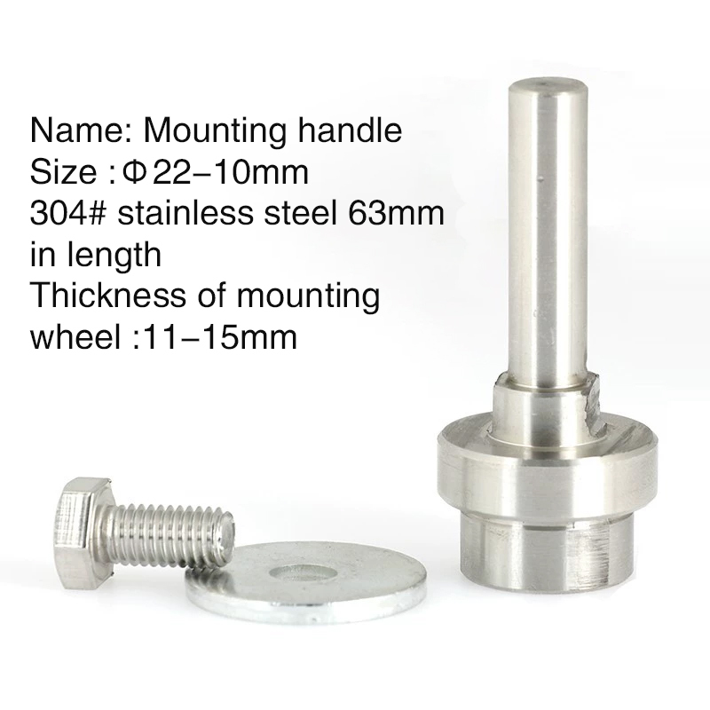 Straight shank small grinding head Stainless steel mounting handle glass manual edging wheel straight edge semi-round edge emery wheel rough grinding  