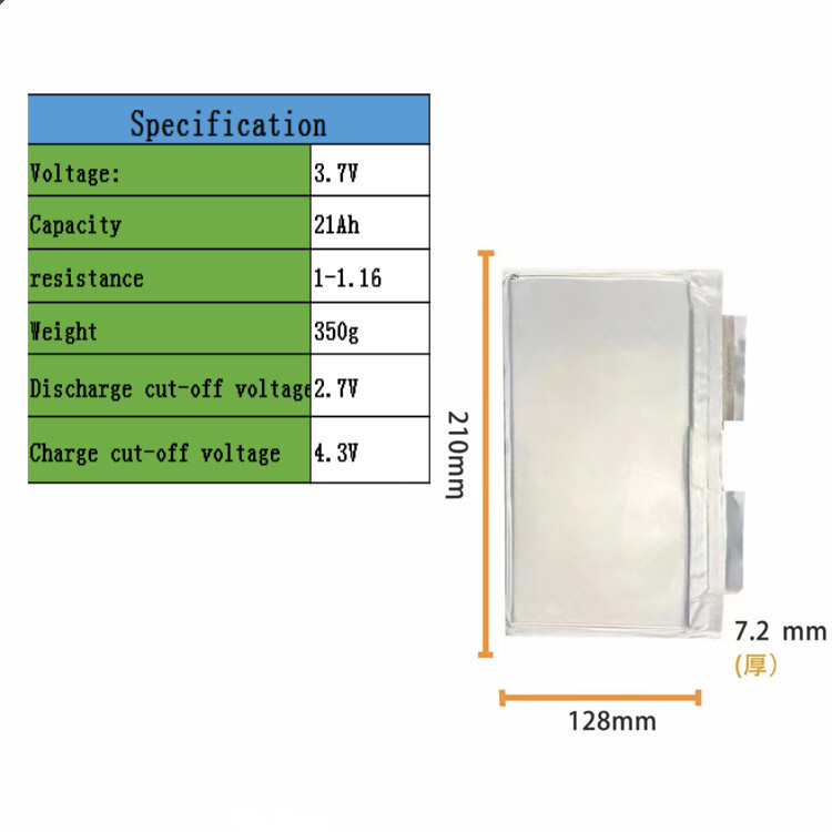 Wholesale Rechargeable Lithium Polymer Cell 3.7V 21Ah Lipo Battery NCM Customized Tools