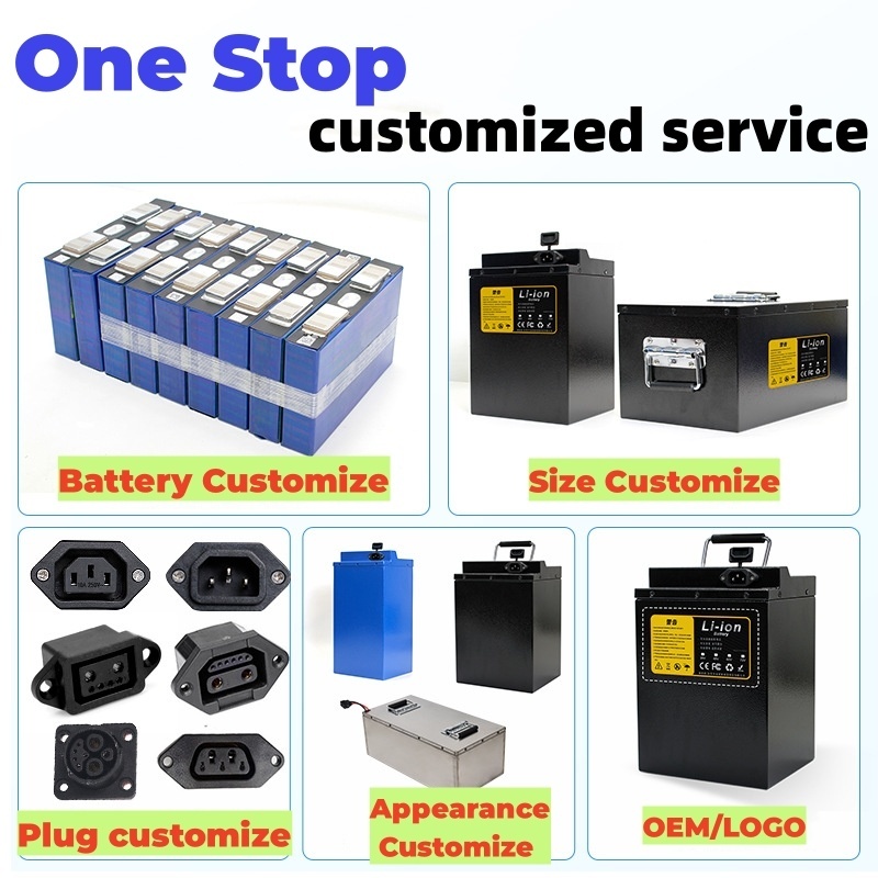 Electric Car Scooter Vehicle Lithium Ion Battery 48V 60V 72V 20ah 30ah 40ah 50ah 100ah 120ah Lithium Power Battery for Electric Bicycle Motorcycle