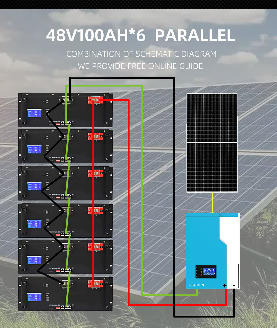 Rack-Mounted 48V100ah LiFePO4 Energy Storage Battery for Solar Energy System
