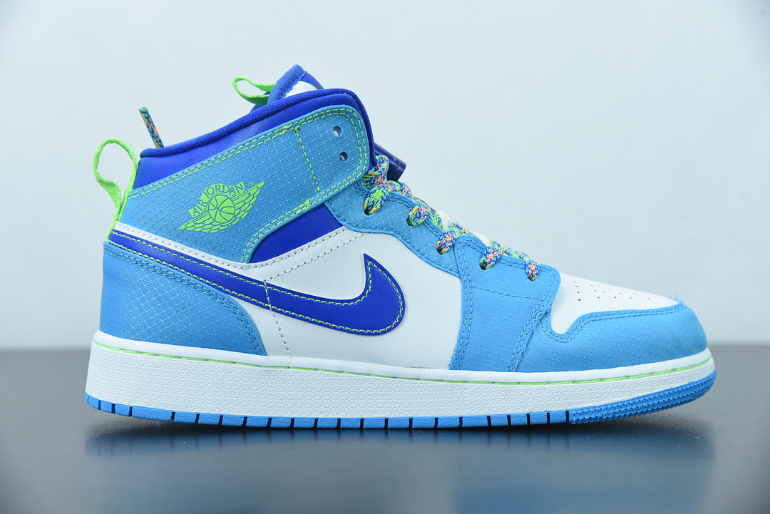 GET Jordan 1 Mid Sprite Blue (GS),DA8010-400