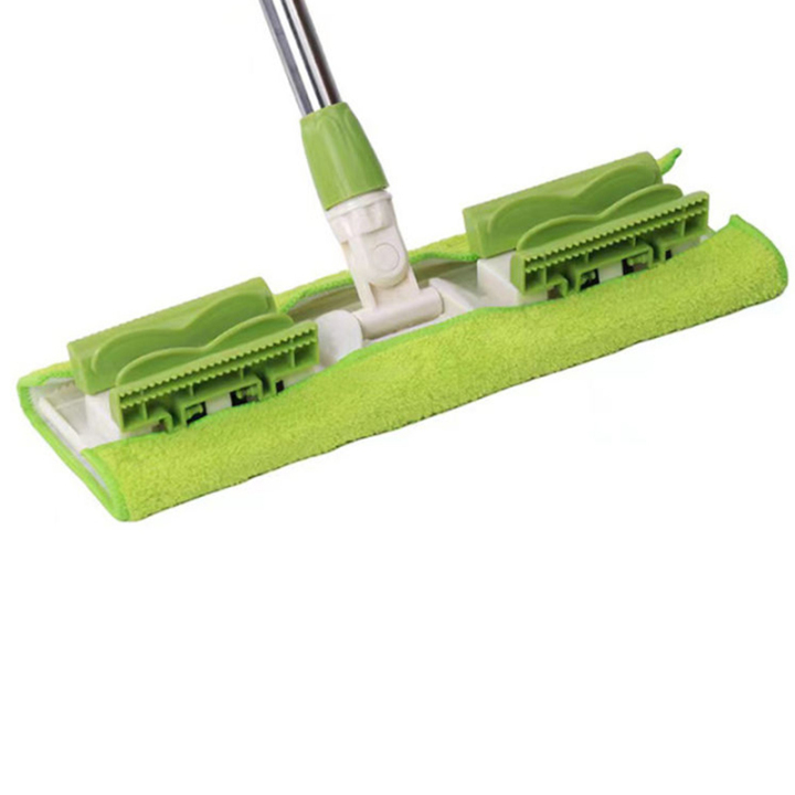 Commercial flat mop system industrial heavy duty microfiber flat head floor mop with aluminium pole