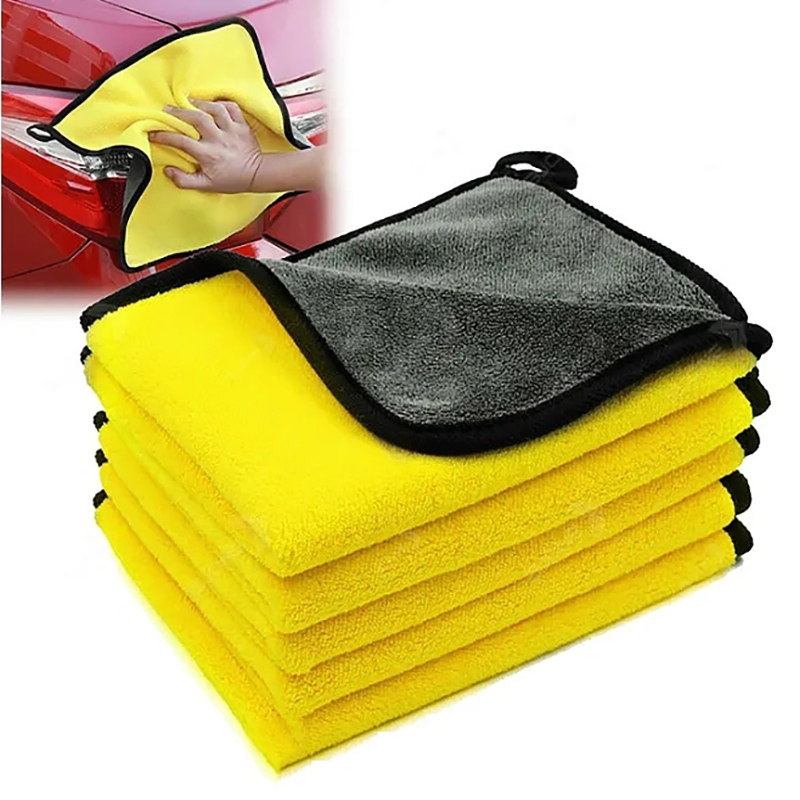 Microfiber Cleaning Cloth Grey - 12 packs 40.64cm x 40.64cm - High  performance - 1200 washes, super absorbent towels weave dirt and liquids,  streaking free mirror gloss - Car wash cloth and applicator