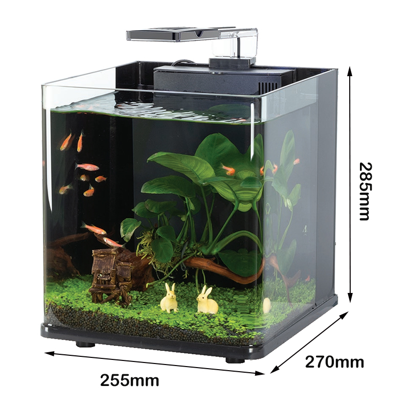 Eco friendly Fish Tank Easy Maintenance Glass Aquarium with LED