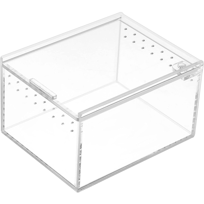 Acrylic Small Reptile Tank Habitat Transparent Acrylic Container with ...