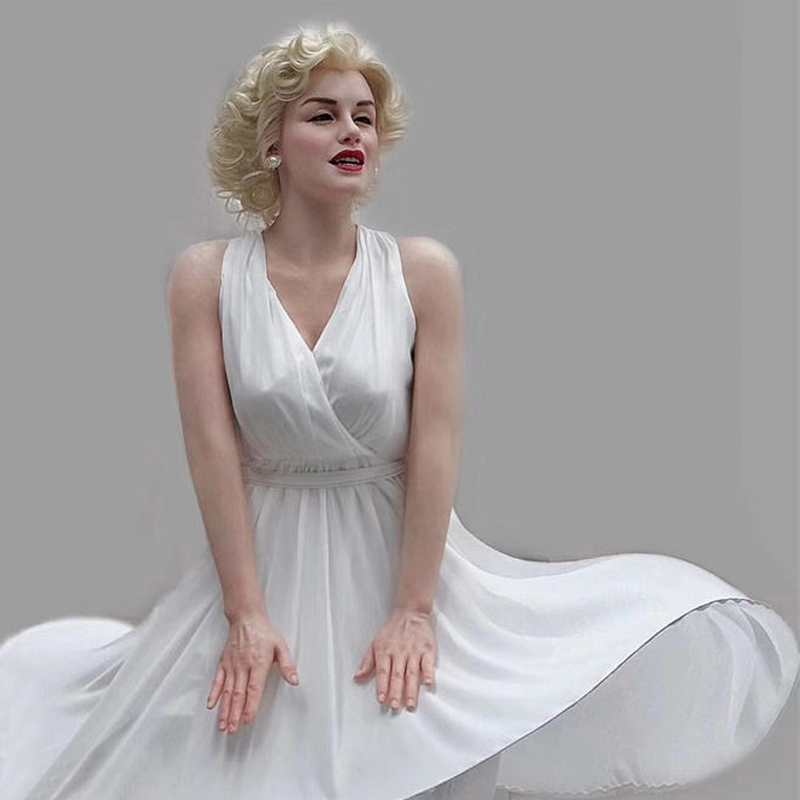 Custom Life Size Marilyn Monroe Wax Figure With Sexy Pose 6221