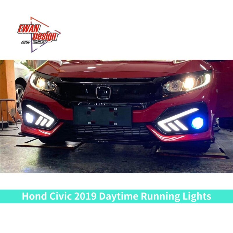 New Type Style Light DRL 2022 Style Daytime Running Lights Light Lens LED Streamer For Civic 2019 2020 Hatchbeck