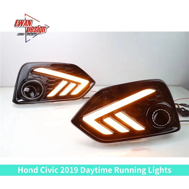 New Type Style Light DRL 2022 Style Daytime Running Lights Light Lens LED Streamer For Civic 2019 2020 Hatchbeck