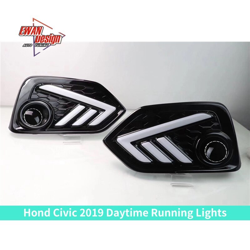 New Type Style Light DRL 2022 Style Daytime Running Lights Light Lens LED Streamer For Civic 2019 2020 Hatchbeck
