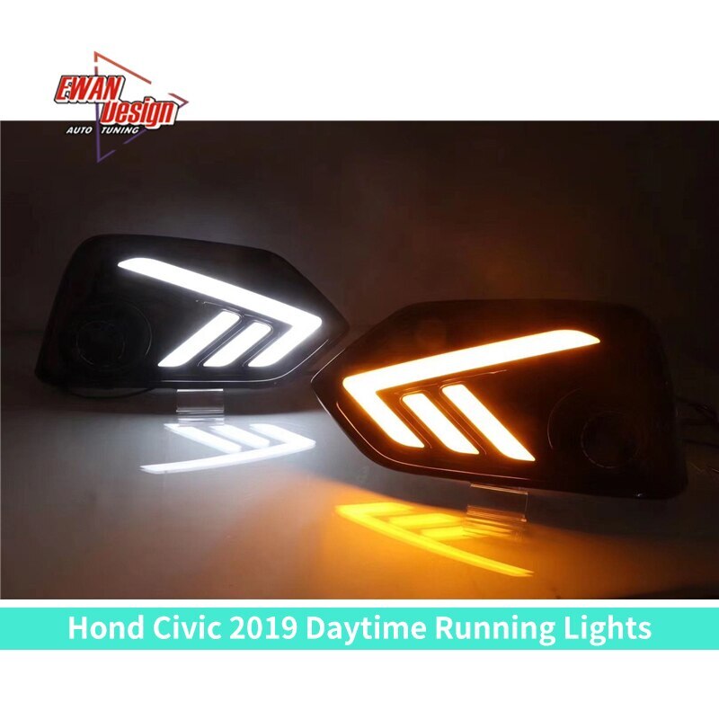 New Type Style Light DRL 2022 Style Daytime Running Lights Light Lens LED Streamer For Civic 2019 2020 Hatchbeck