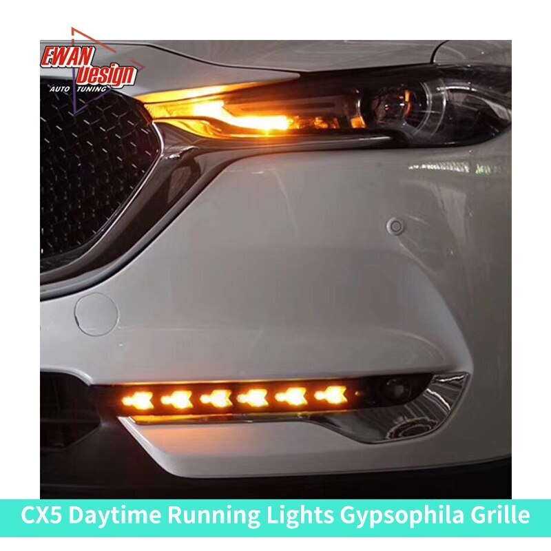 New Type Style Light Assembly 2022 Style Daytime Running Lights Light Lens LED Streamer For CX5 2015 2017
