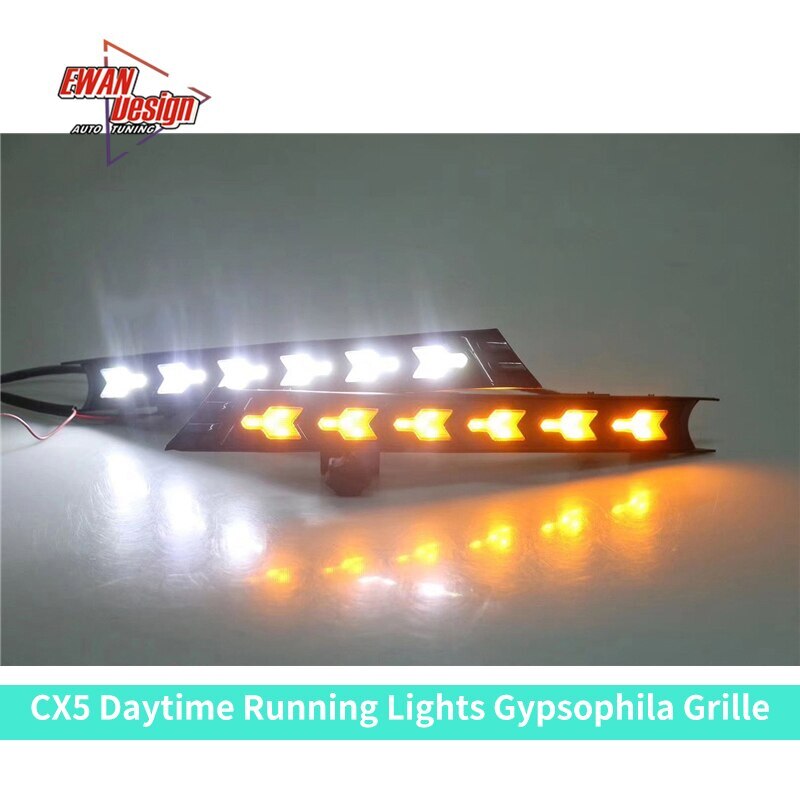 New Type Style Light Assembly 2022 Style Daytime Running Lights Light Lens LED Streamer For CX5 2015 2017
