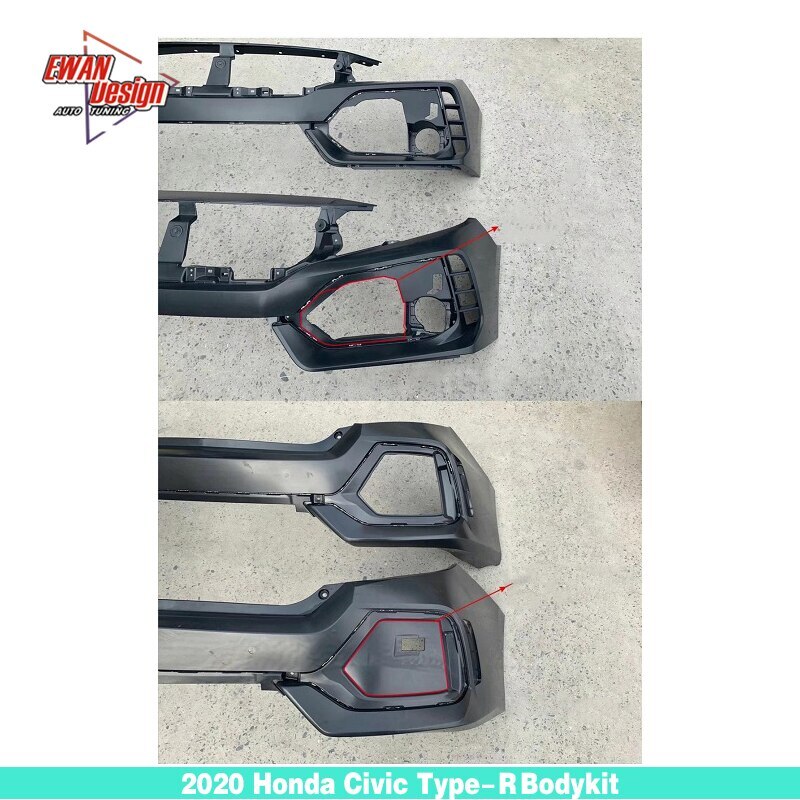New Type Body Kit New Style Bumper 2017 - 2021 Upgrade 2021 Type-RBody Kit Type R For Honda Civic