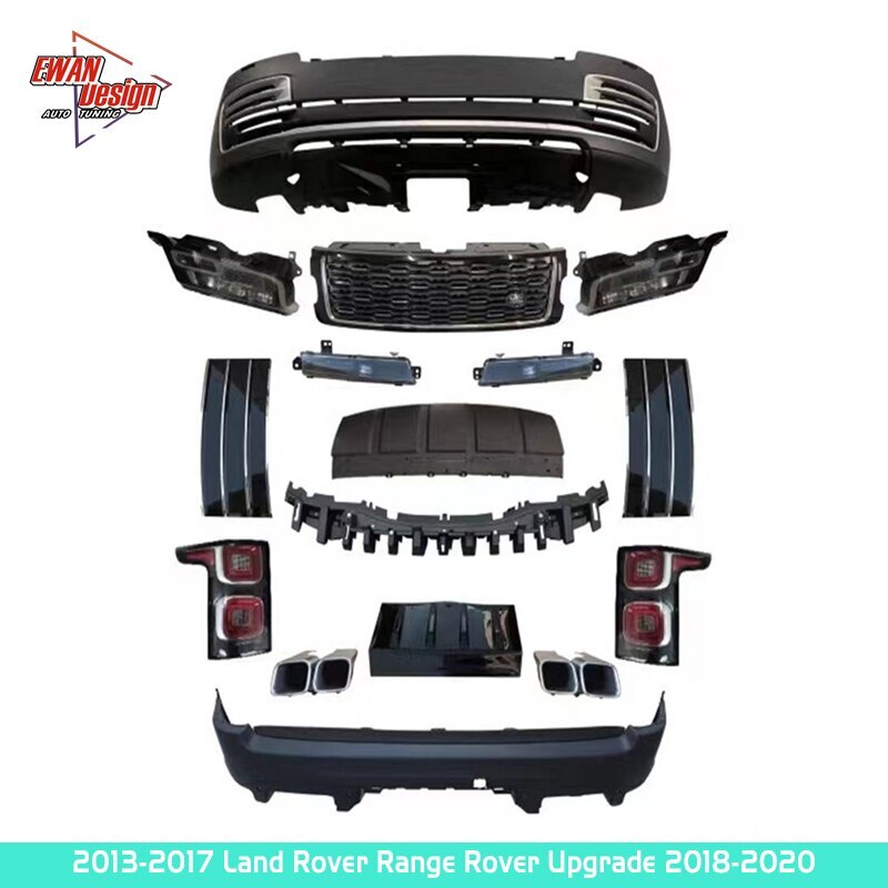 1/Set New Style Body Kit 2020 Range Rover Type Bumper Rear Bumper Side Bumper 2018 Body Kit For Land Rover Range Rover 2013 2017