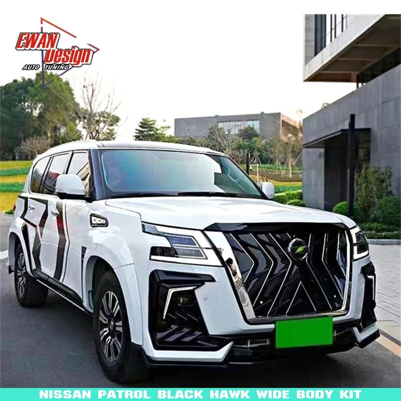 New Type Style Black Hawk Body Kit 2021 Bumper Parts Accessories For Nissan Patrol 2017 - 2020