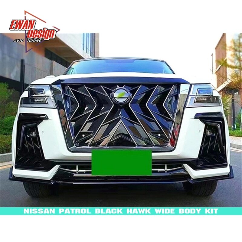 New Type Style Black Hawk Body Kit 2021 Bumper Parts Accessories For Nissan Patrol 2017 - 2020