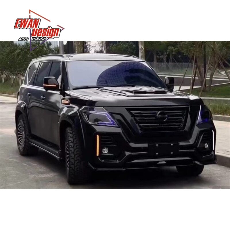 1/Set New Design Body Kit New Type Bumper Rear Bumper Side Bumper Upgrade Body Kit For Nissan Patrol 2017 - 2021