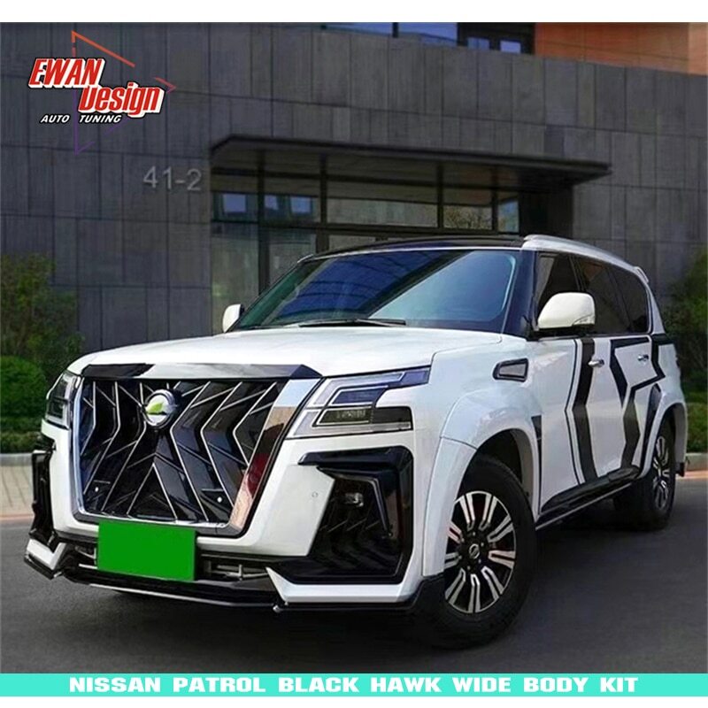 New Type Style Black Hawk Body Kit 2021 Bumper Parts Accessories For Nissan Patrol 2017 - 2020