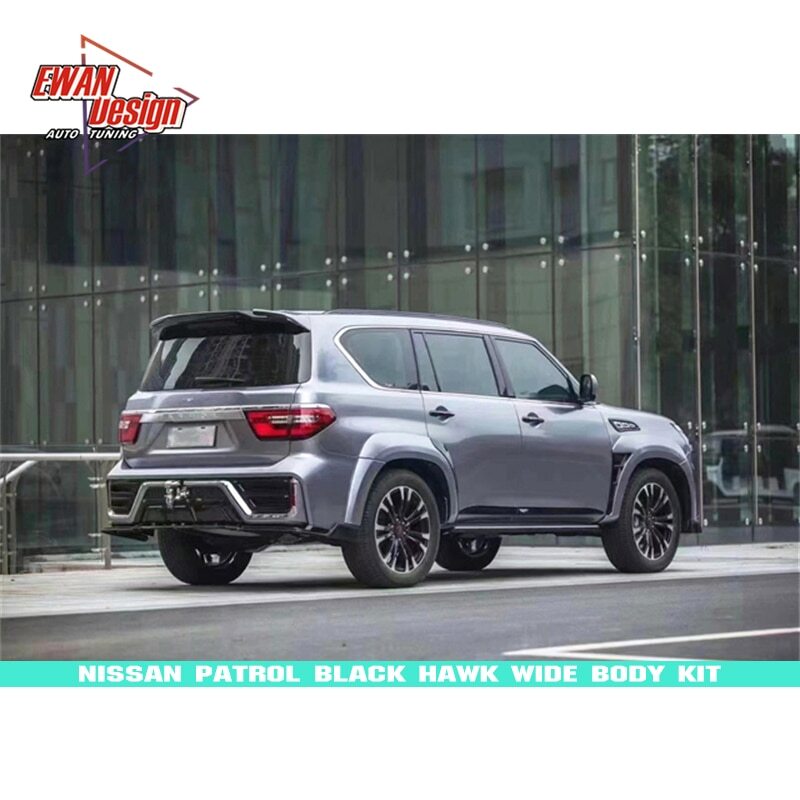 New Type Style Black Hawk Body Kit 2021 Bumper Parts Accessories For Nissan Patrol 2017 - 2020
