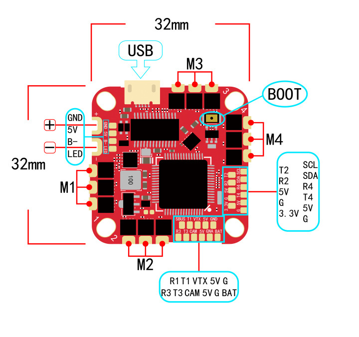 HAKRC 40A/F722 AIO FOR C35/C30 V2 cinewhoop