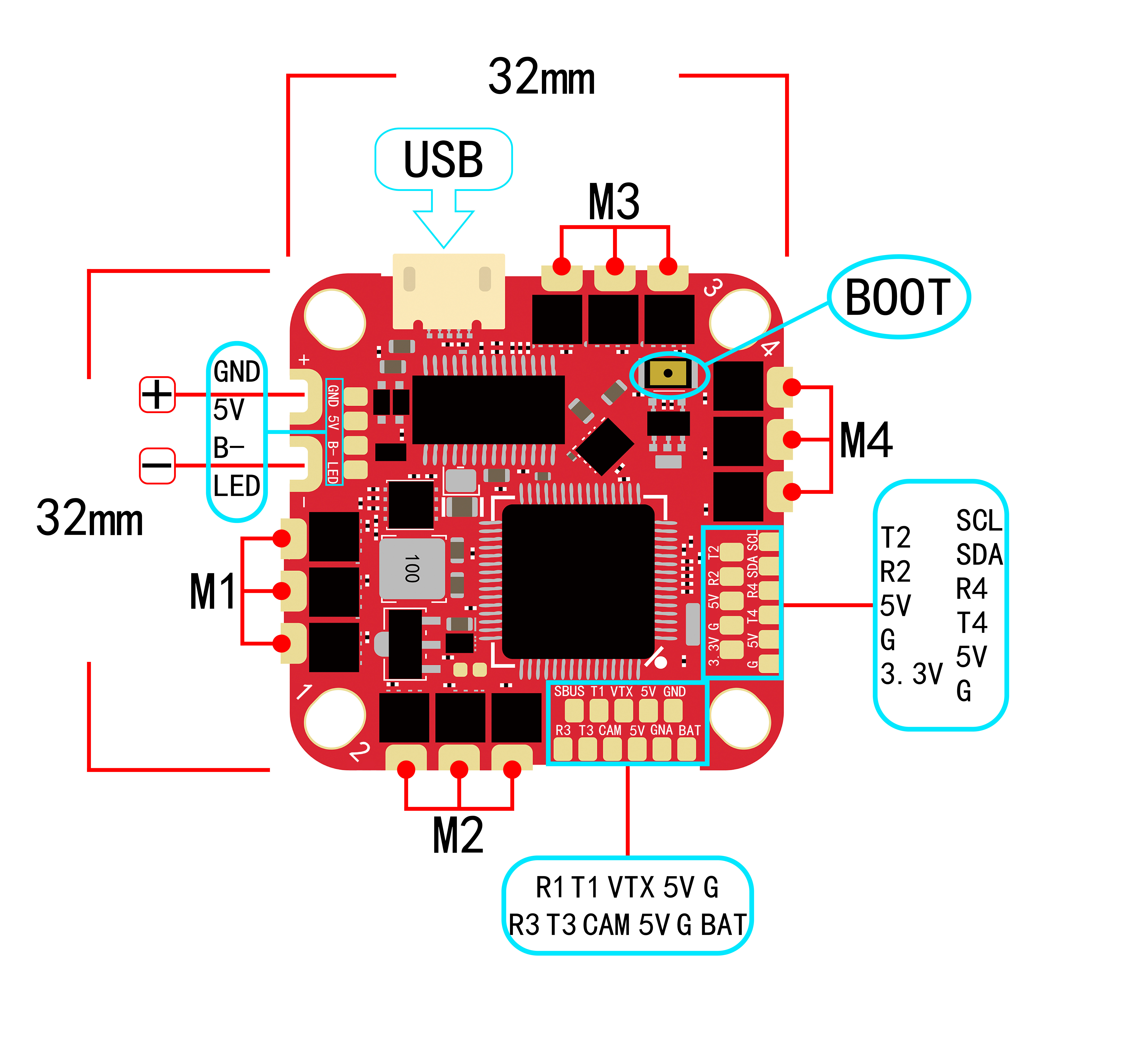 HAKRC 40A/F722 AIO FOR C35/C30 V2 cinewhoop   