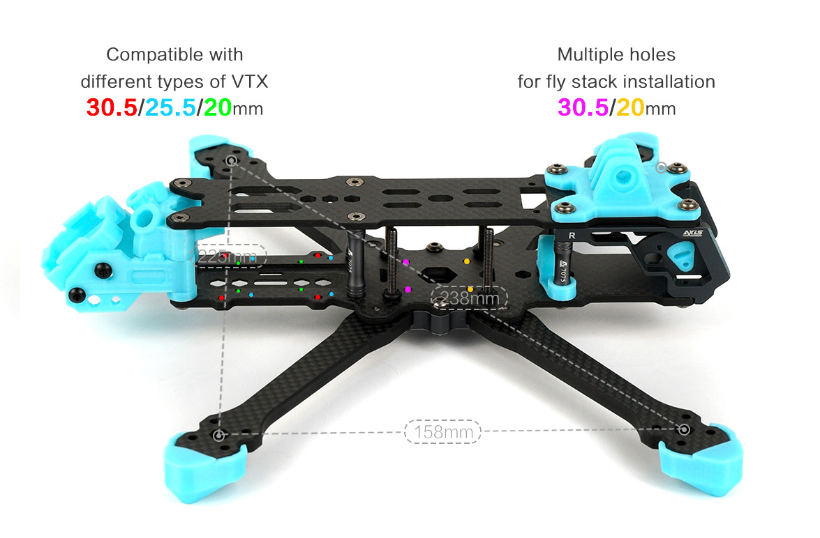Axisflying MANTA5" / 5inch fpv freestyle Squashed X frame kit  MANTA 5" frame kit cinematic drone,cinewhoop drone,longrange drone,freestyle drone,fpv drone,fpv quads,5inch freestyle drone,6inch freestyle drone,7inch longrange drone,5inch quads,6inch quads,7inch LR quads,7" fpv drone,7" fpv quads,7" longrange quads,6" cinematic quads,6" freestyle quads,6" longrange quads