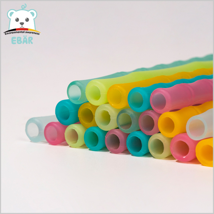 Silicone Boba Straw Tips in a 6-pack of Mixed Colors : Silicone