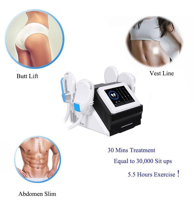 4 handles HIEMT slimming machine muscle build ems body sculpting Electromagnetic muscle stimulator body shaping ems sculpting machine Black 4 handles HIEMT EMS Sculpting Machine | Honkay ems sculpting machine,ems body sculpting machine,ems sculpting machine price