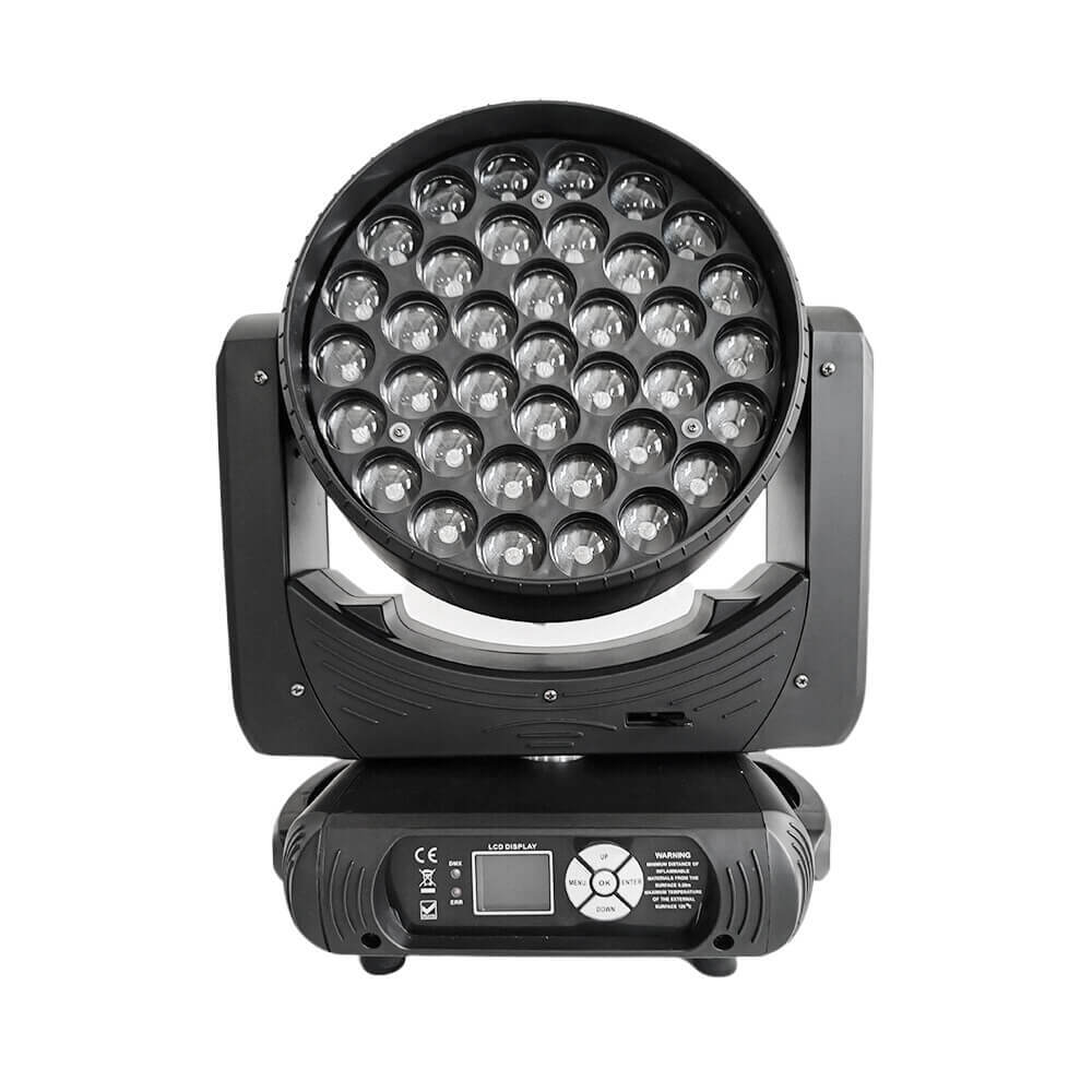 BECEN 37x15W RGBW 4in1 Led Zoom Wash Moving Head Light Stage Light