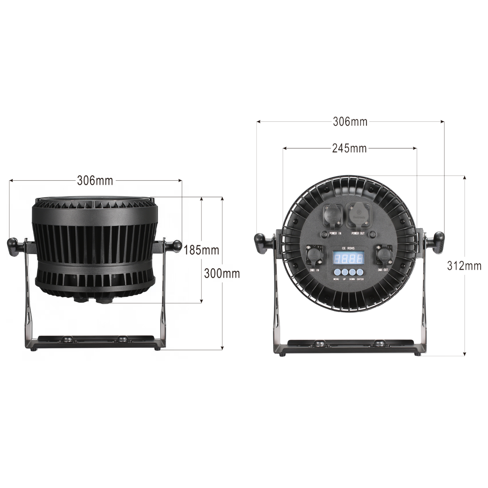 IP65 20x18w 6in1 Led Par Light Zoom 10-55 degree 7/11CH For Church