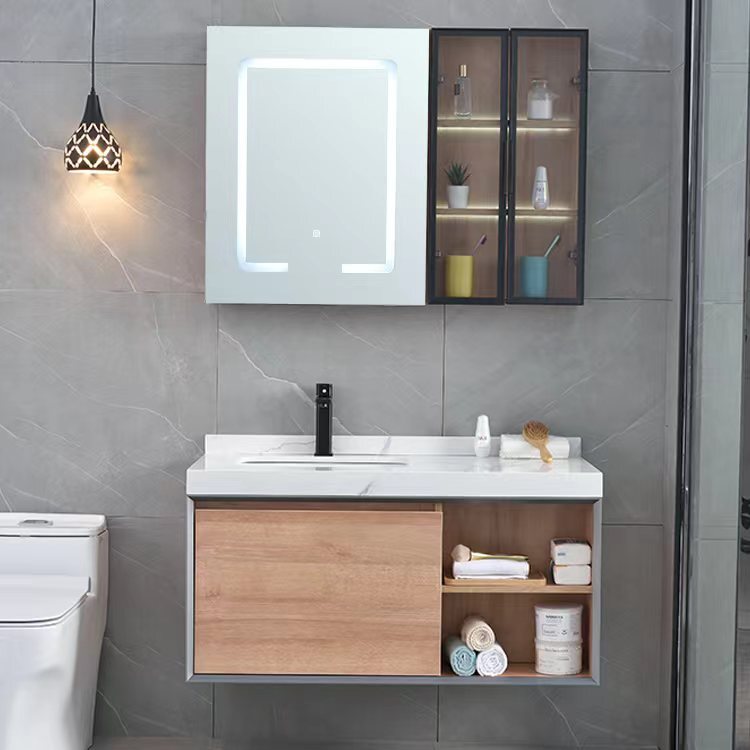 Eucalyptus plywood bathroom with basin xp0680
