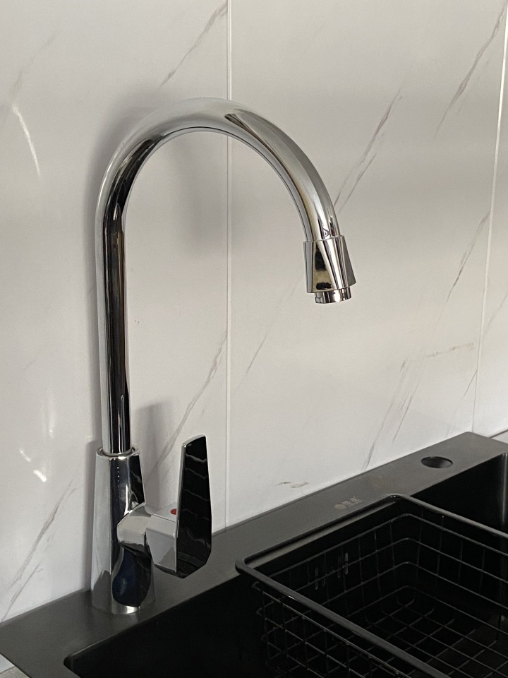 brass faucet cold and warm water tap for kitchen sink cpt20 silvery copper