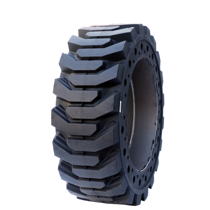 China factory direct 12-16.5 skid steer tire solid tyre with wheel for bobcat loader  