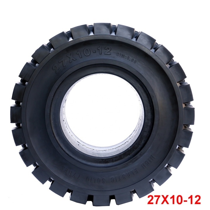 Factory direct sales high quality solid tyre 27*10-12 industrial tire for forklift  