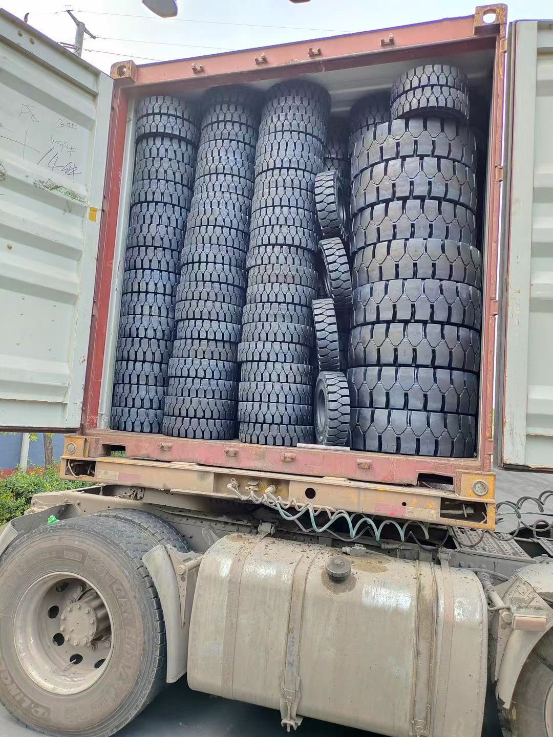China factory direct forklift tyres 23x9-10 quick clip solid tires for linde forklift  