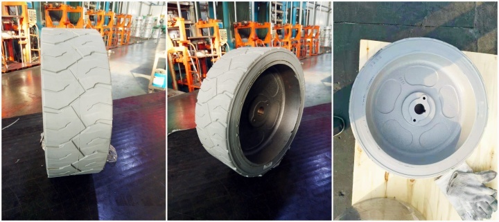 Solid rubber tires 15x5 Genie Scissor lift wheel  for skyjack jlg genie  